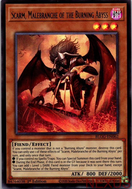 Scarm, Malebranche of the Burning Abyss BLGG-EN062 1st Edition NM