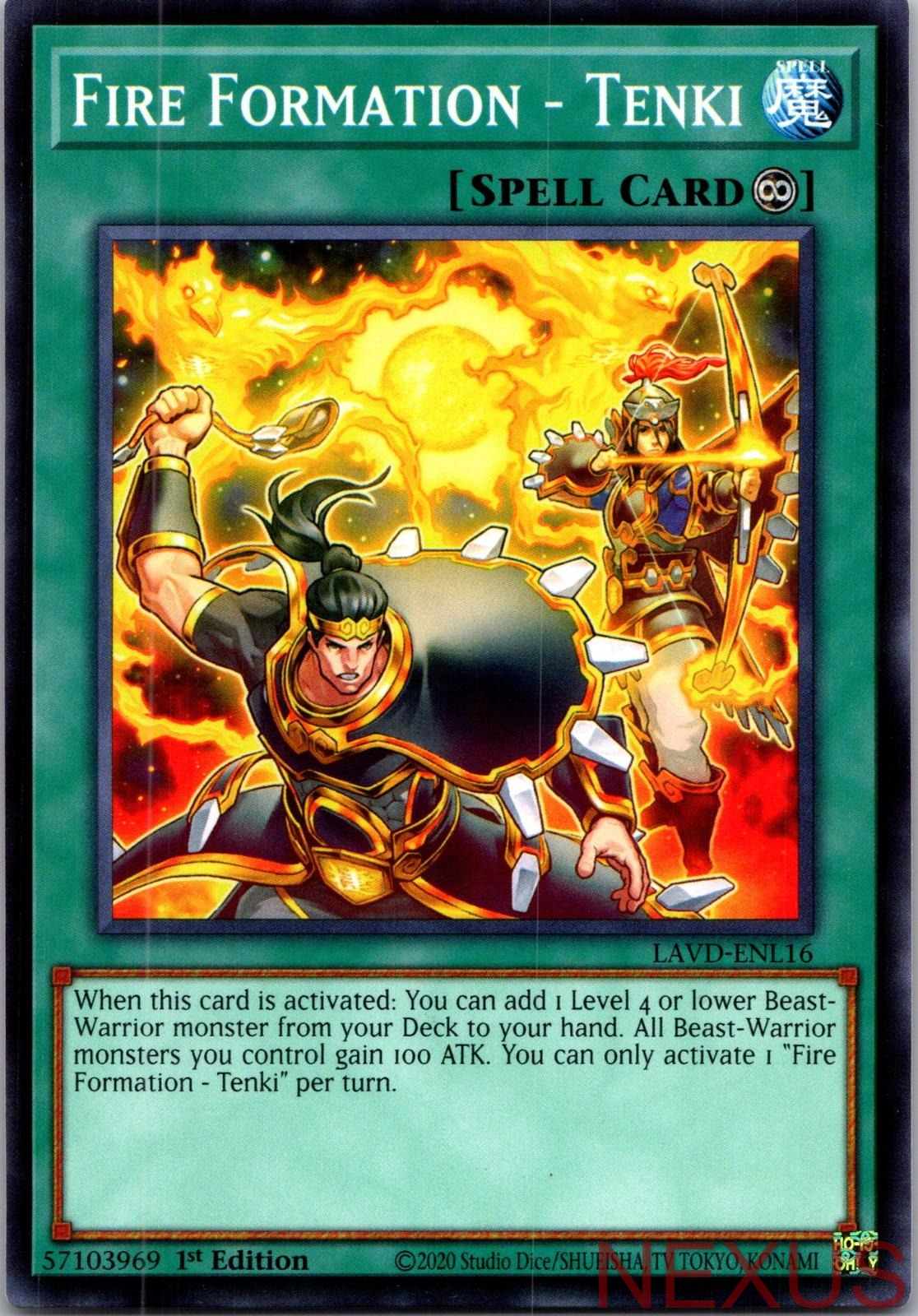 Fire Formation - Tenki LAVD-ENL16 Common / Short Print 1st Edition Near Mint