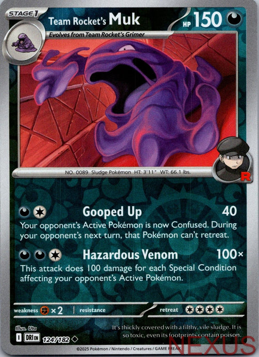 Team Rocket's Muk 124/182 Uncommon Reverse Holo Near Mint