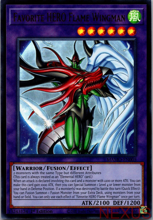 Favorite HERO Flame Wingman MAMO-EN005 Magnificent Monsters 1st Edition NM