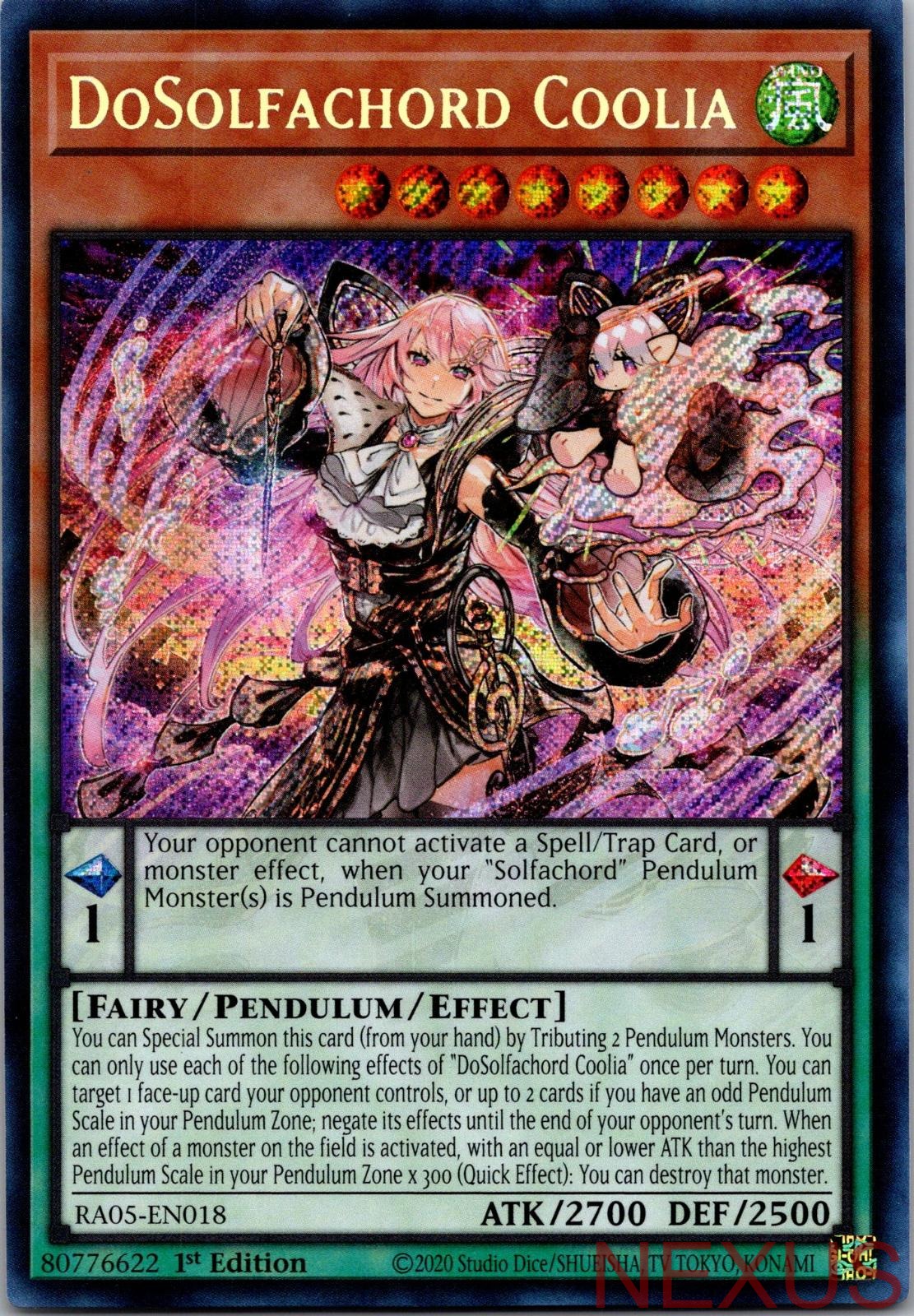 DoSolfachord Coolia (Secret Rare) RA05-EN018 Secret Rare 1st Edition Near Mint