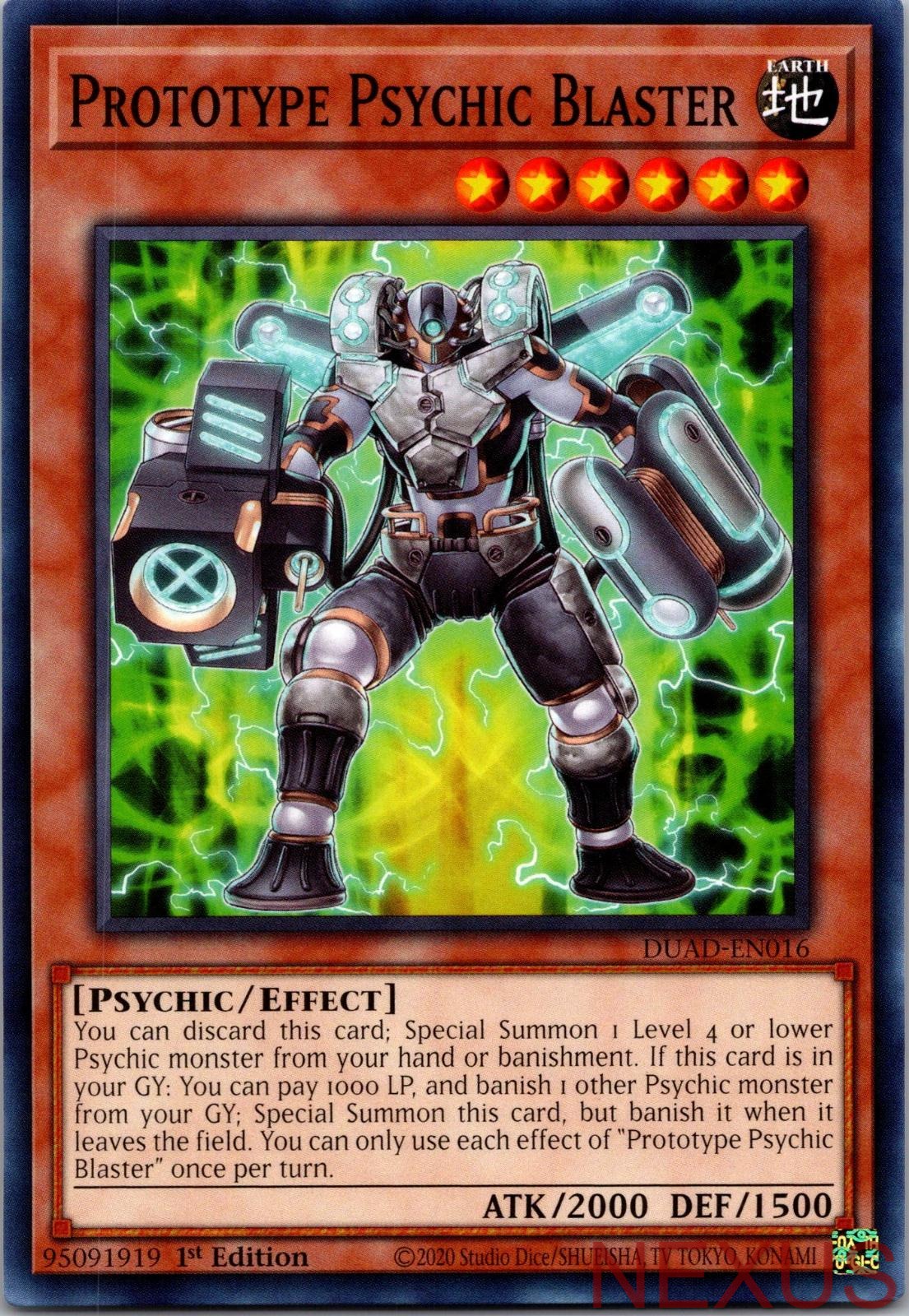Prototype Psychic Blaster DUAD-EN016 Common 1st Edition Near Mint