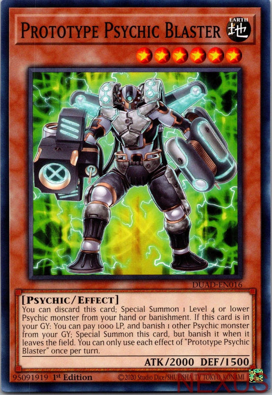 Prototype Psychic Blaster DUAD-EN016 Common 1st Edition Near Mint