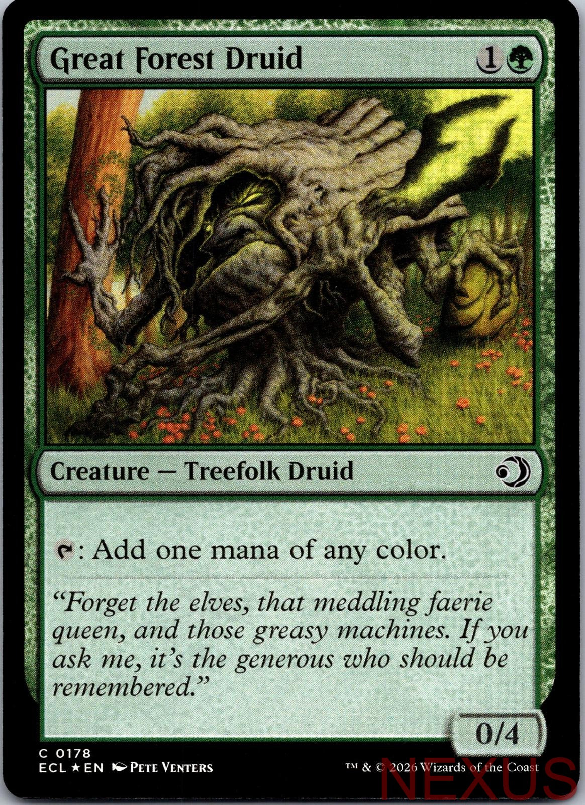 Great Forest Druid 178 Common Foil Near Mint