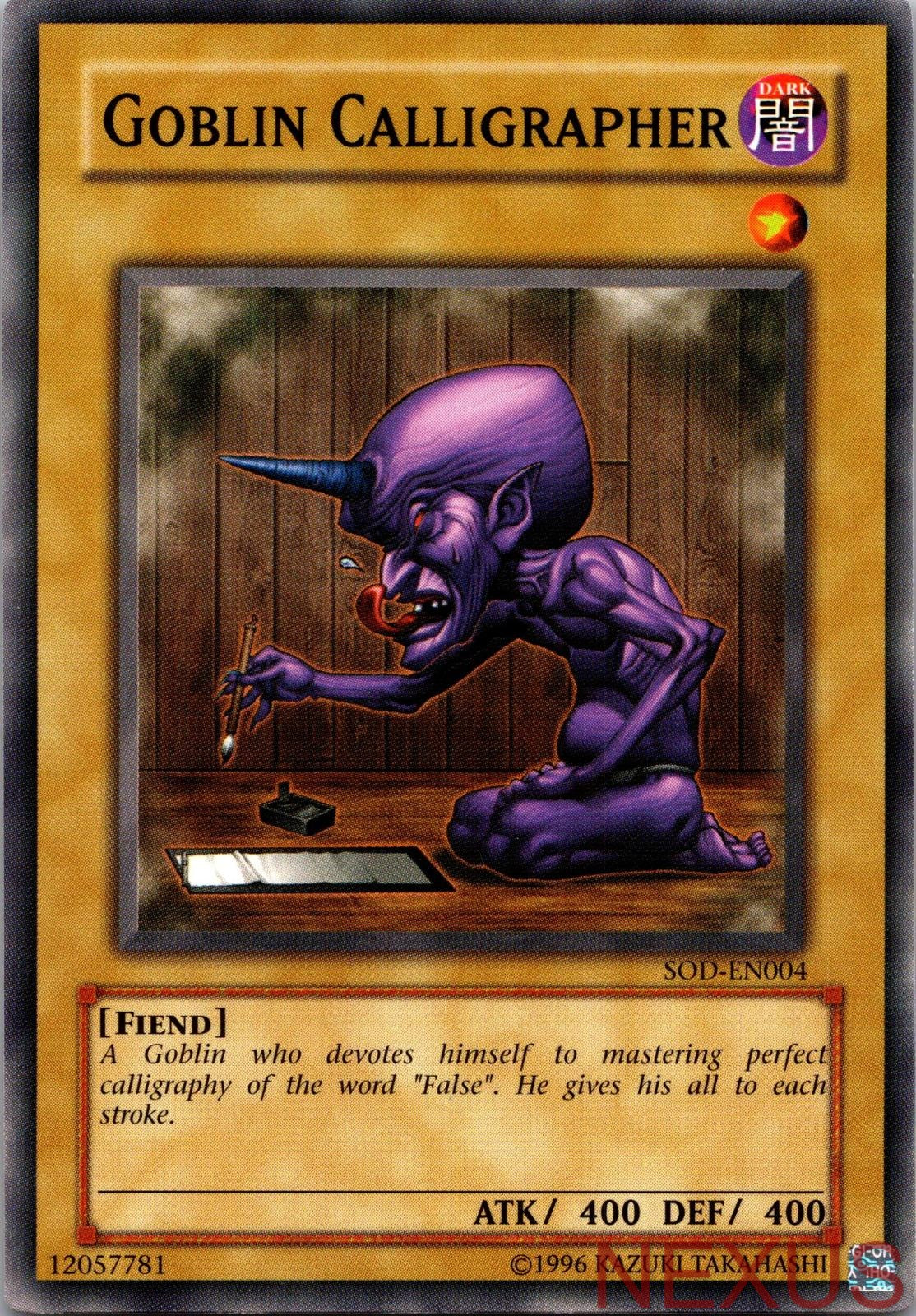 Goblin Calligrapher SOD-EN004 Common Soul of the Duelist Unlimited Near Mint