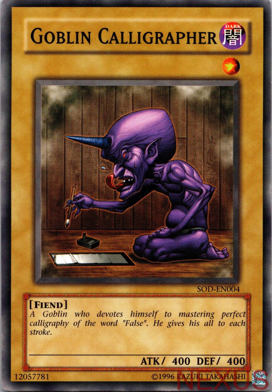 Goblin Calligrapher SOD-EN004 Common Soul of the Duelist Unlimited Near Mint