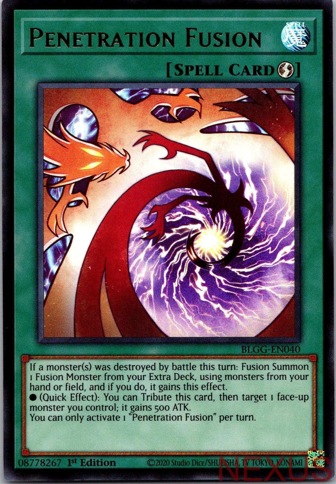 Penetration Fusion BLGG-EN040 Battles of Legend: Glorious Gallery 1st Edition NM