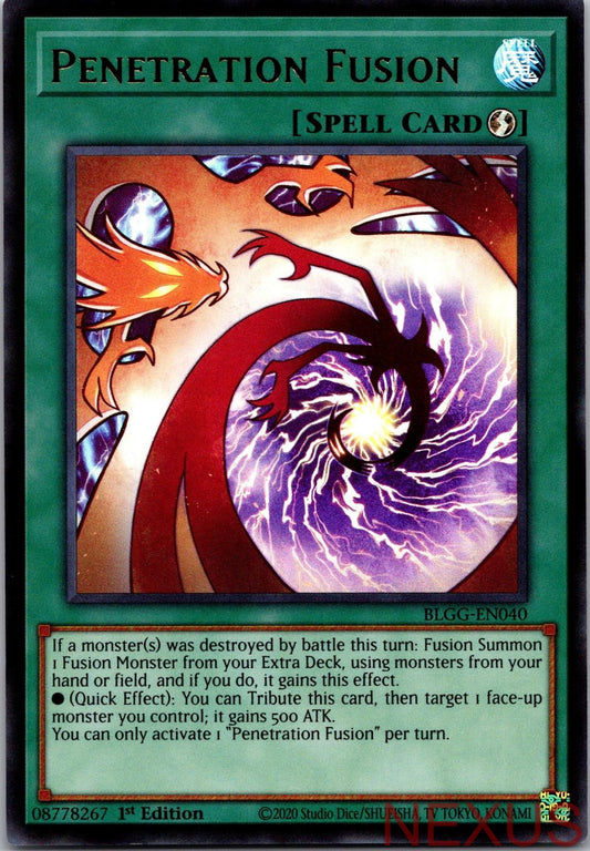 Penetration Fusion BLGG-EN040 Battles of Legend: Glorious Gallery 1st Edition NM