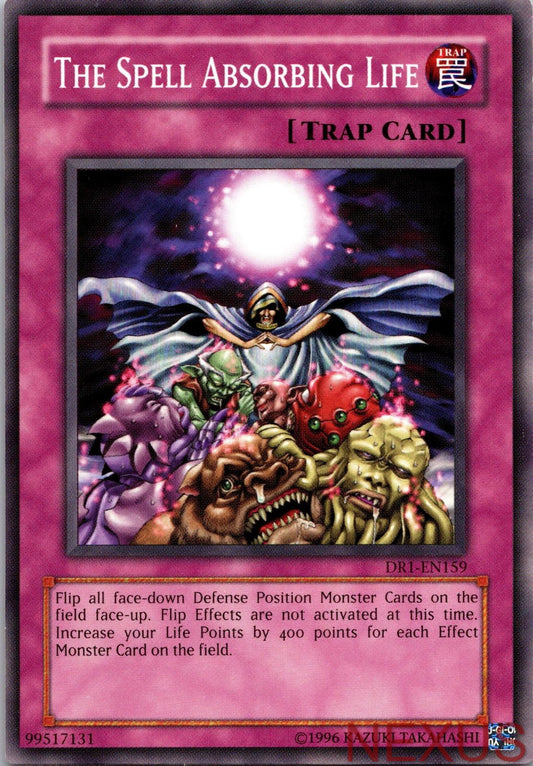 The Spell Absorbing Life DR1-EN159 Common Dark Revelation Volume 1 Unlimited NM