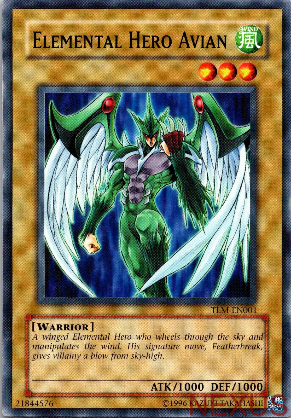 Elemental Hero Avian TLM-EN001 Common Unlimited Lightly Played
