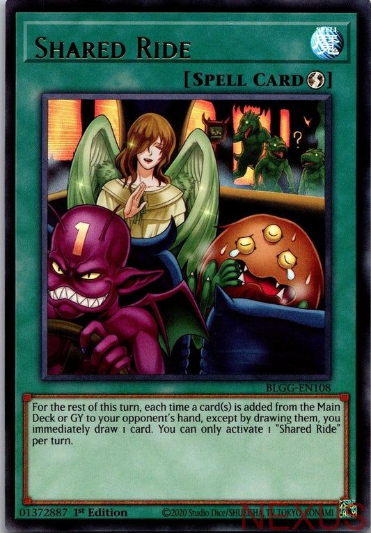 Shared Ride BLGG-EN108 Ultra Rare 1st Edition Near Mint