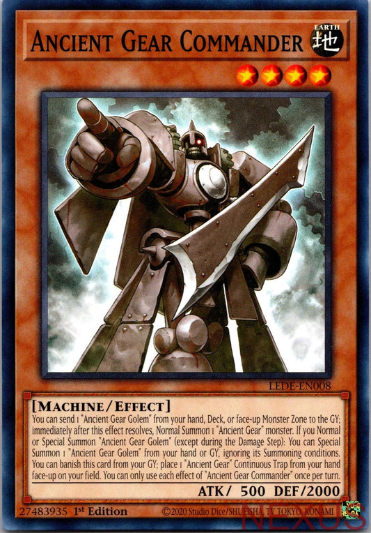 Ancient Gear Commander LEDE-EN008 Common Legacy of Destruction 1st Edition NM
