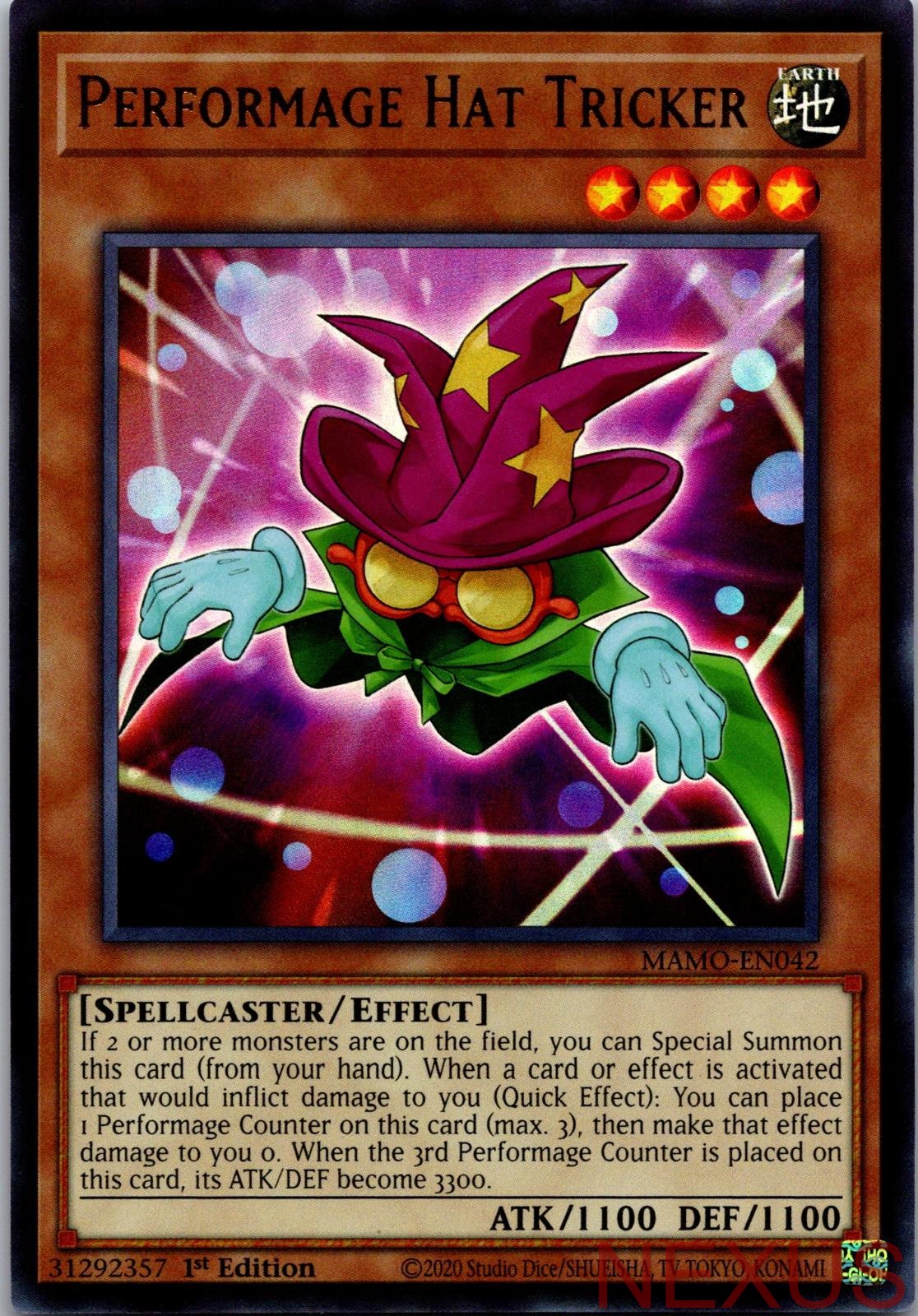 Performage Hat Tricker MAMO-EN042 Magnificent Monsters Yu-Gi-Oh 1st Edition NM