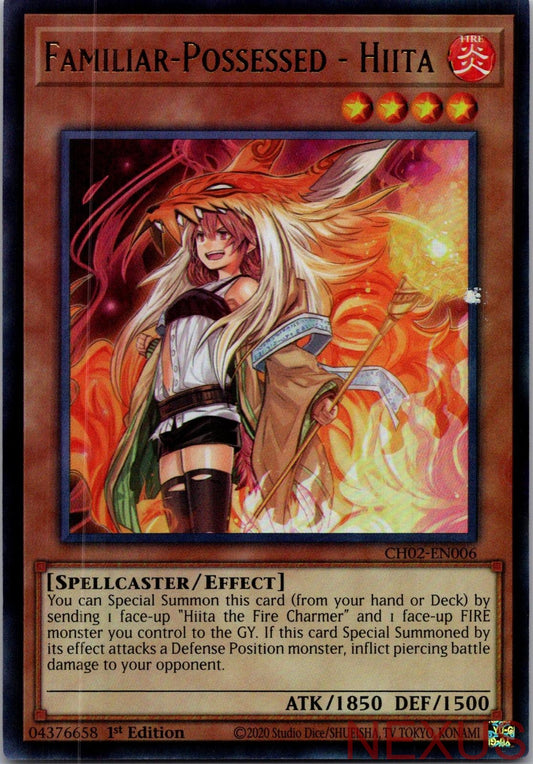 Familiar-Possessed - Hiita CH02-EN006 Ultra Rare 1st Edition Near Mint