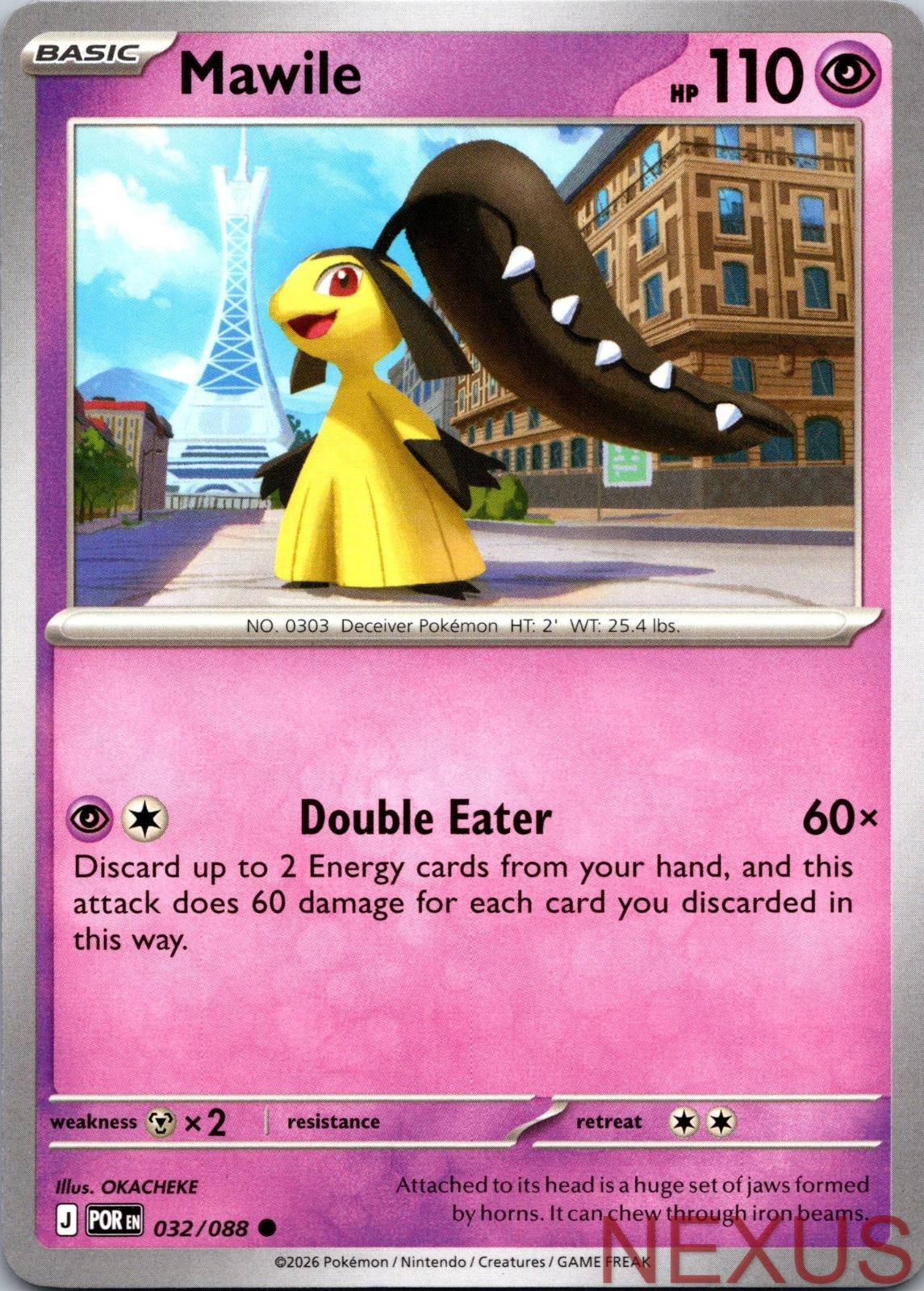 Mawile 032/088 Common Near Mint
