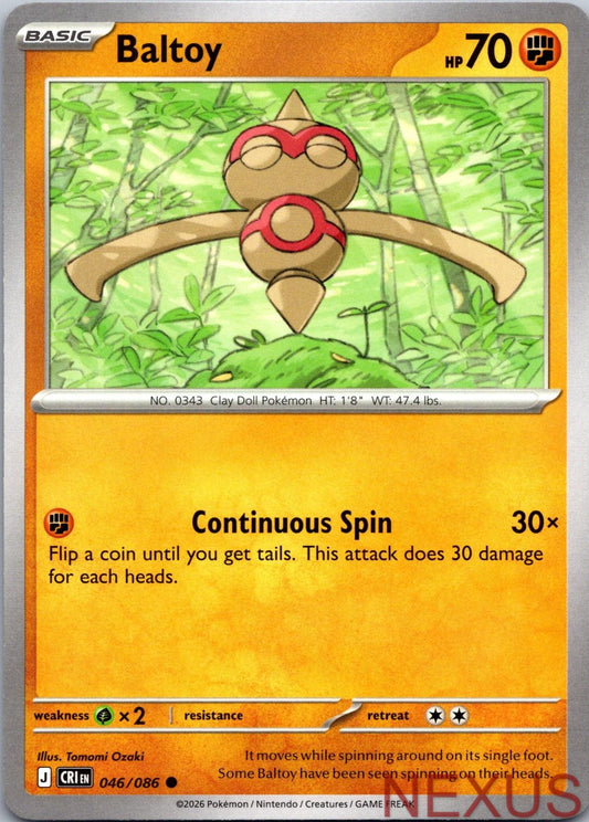 Baltoy 046/086 Common Near Mint