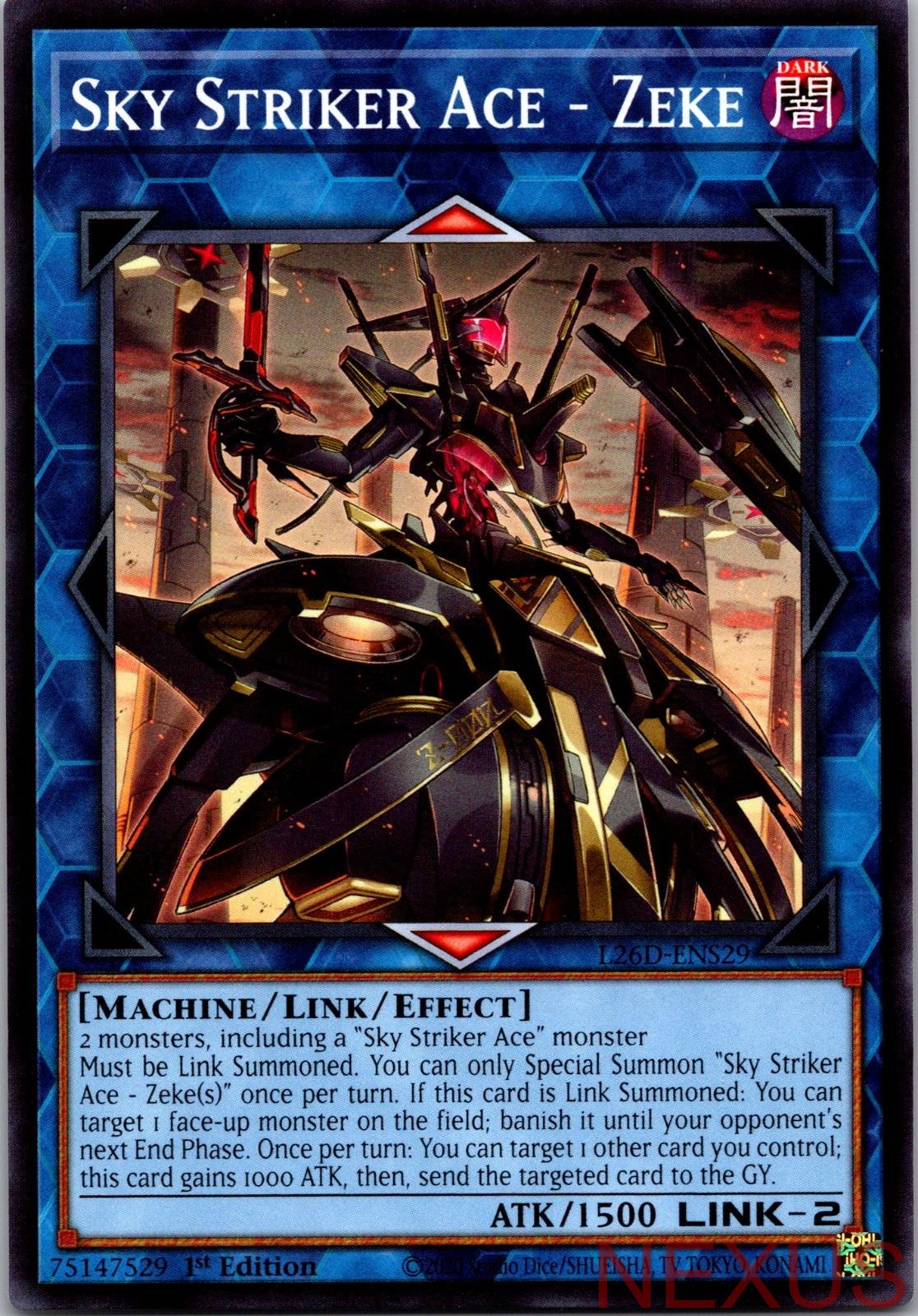 Sky Striker Ace - Zeke L26D-ENS29 Legendary Modern Decks 2026 1st Edition NM