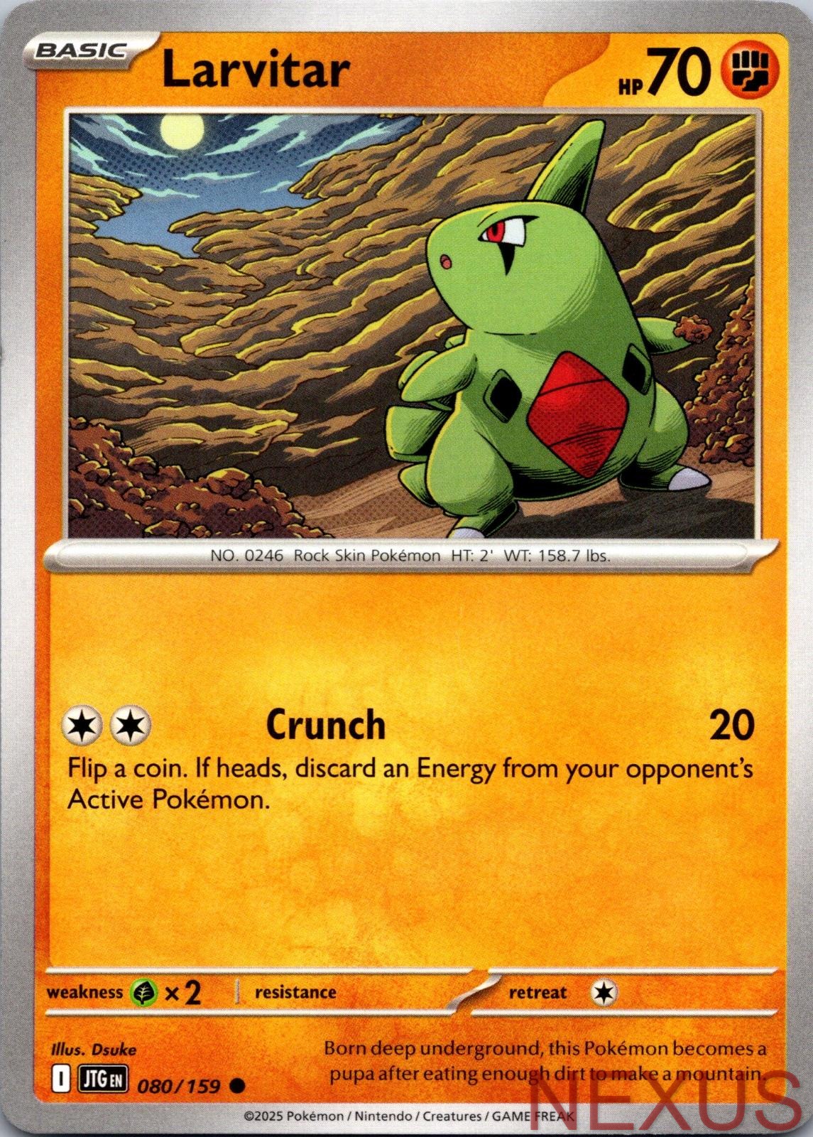 Larvitar 080/159 Common Near Mint