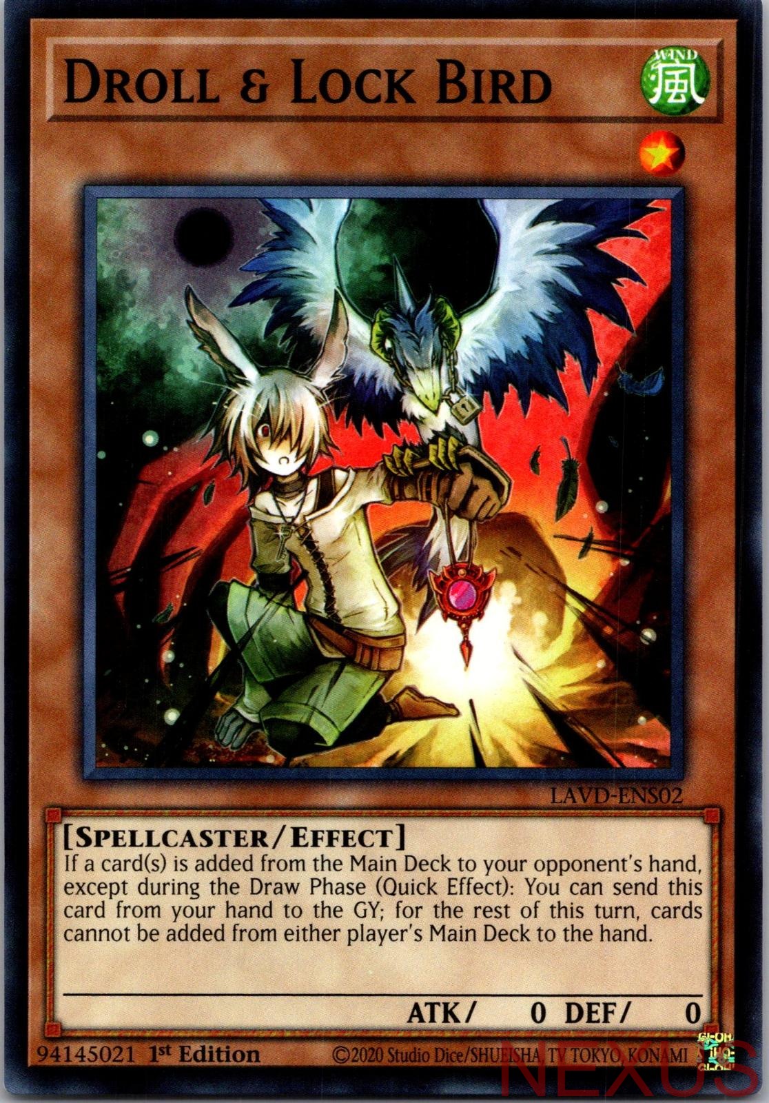 Droll & Lock Bird (LAVD-ENS02) LAVD-ENS02 Common / Short Print 1st Edition NM