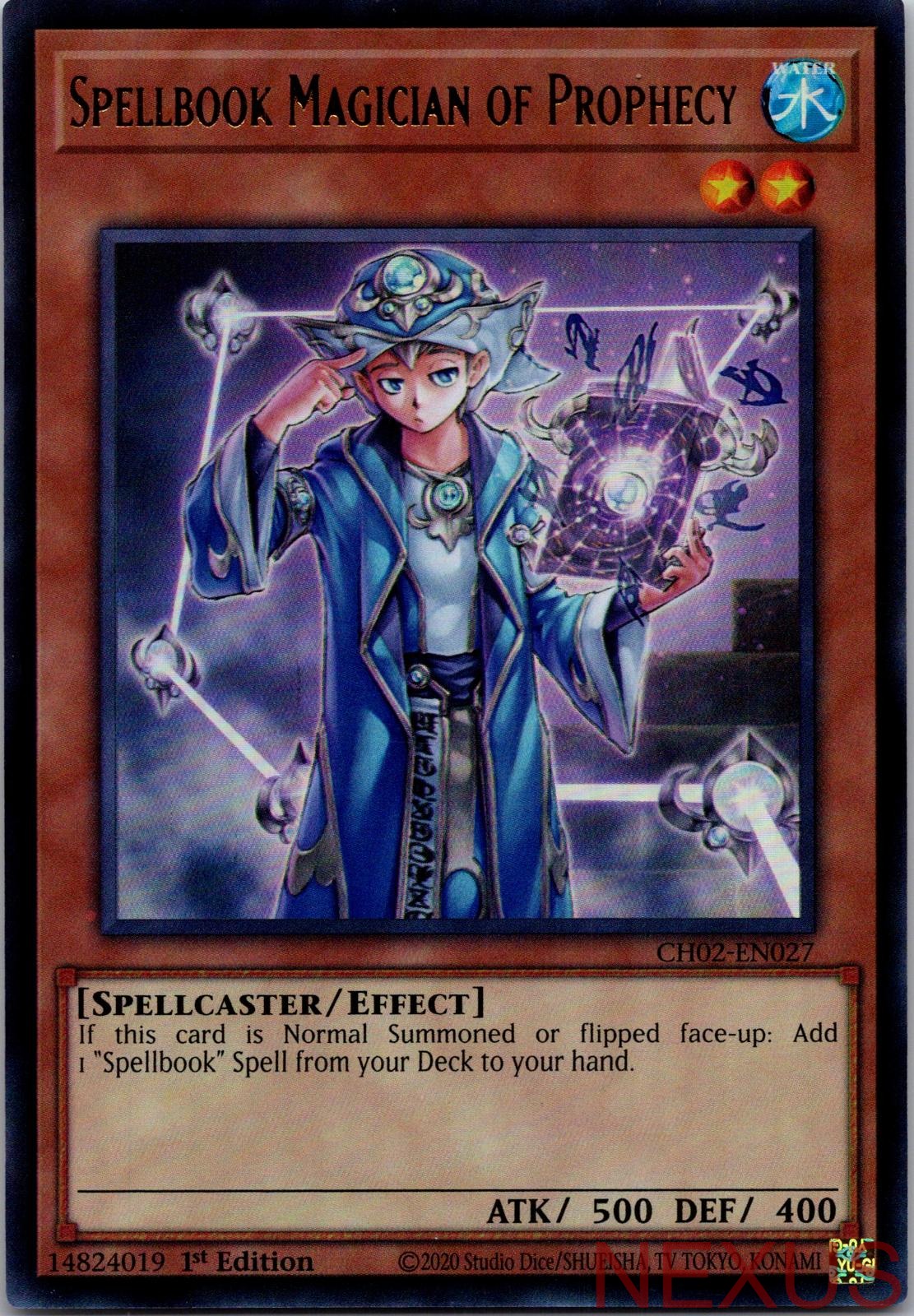 Spellbook Magician of Prophecy CH02-EN027 Ultra Rare 1st Edition Near Mint