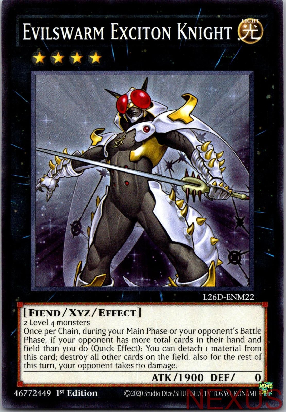 Evilswarm Exciton Knight L26D-ENM22 Legendary Modern Decks 2026 1st Edition NM