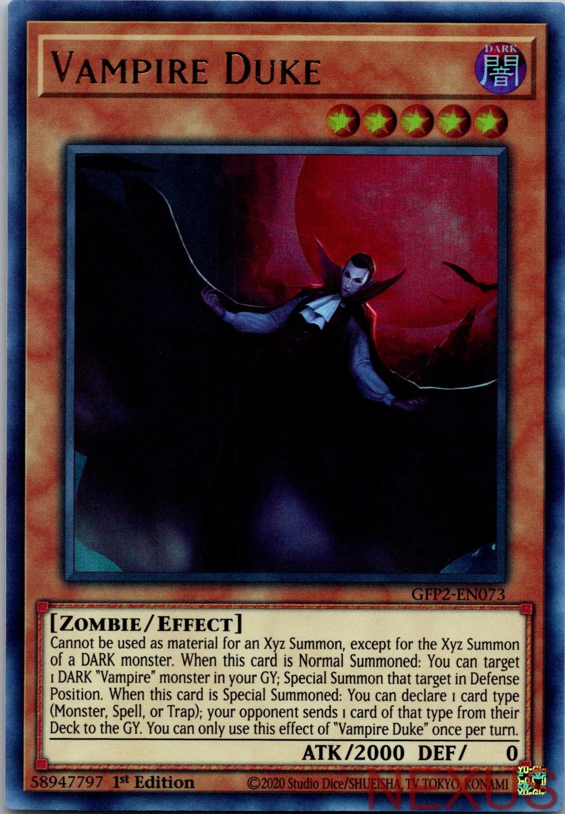 Vampire Duke GFP2-EN073 Ultra Rare 1st Edition Near Mint
