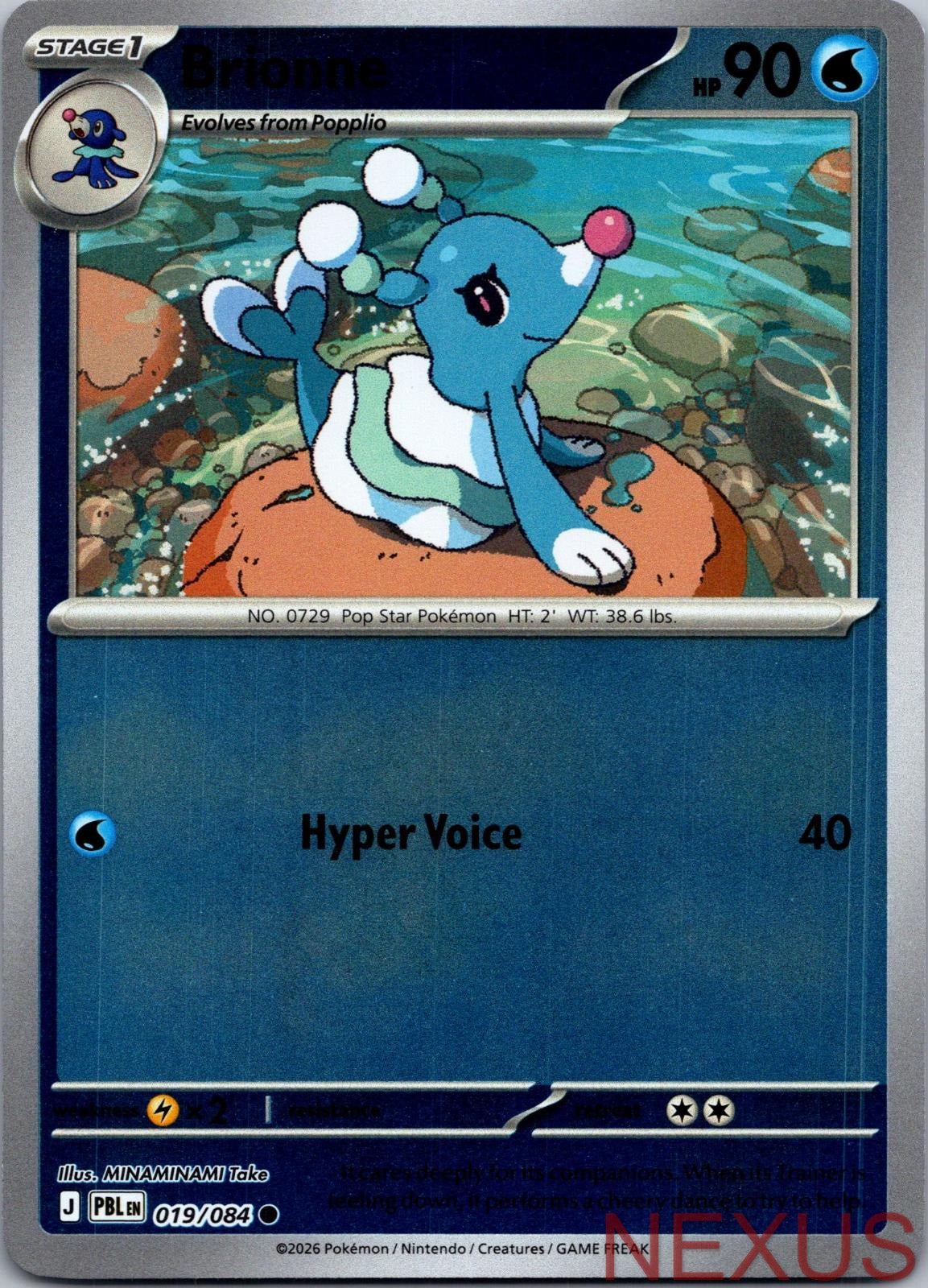 Brionne 019/084 Common Reverse Holo Near Mint