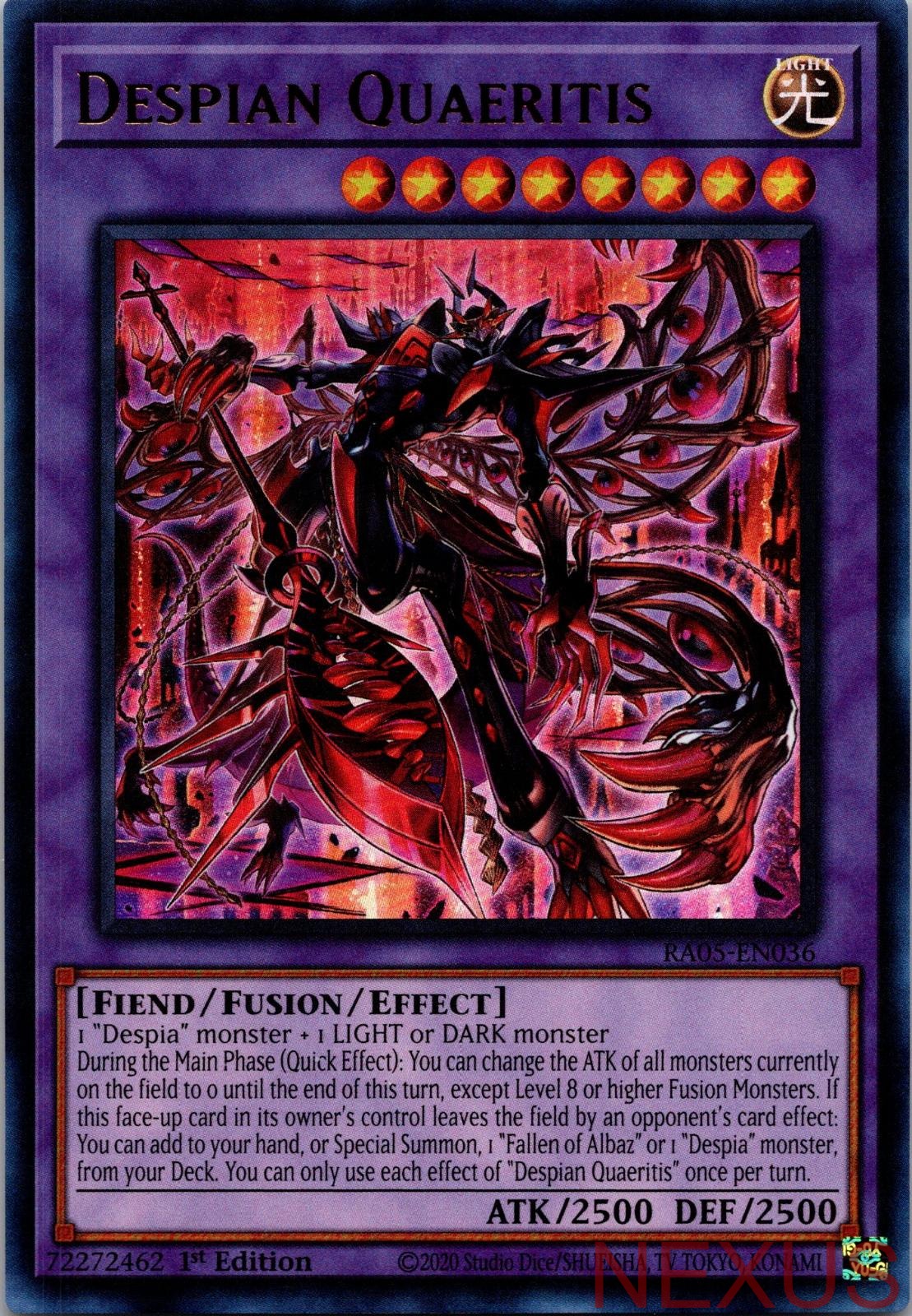 Despian Quaeritis (Ultra Rare) RA05-EN036 Ultra Rare 1st Edition Near Mint