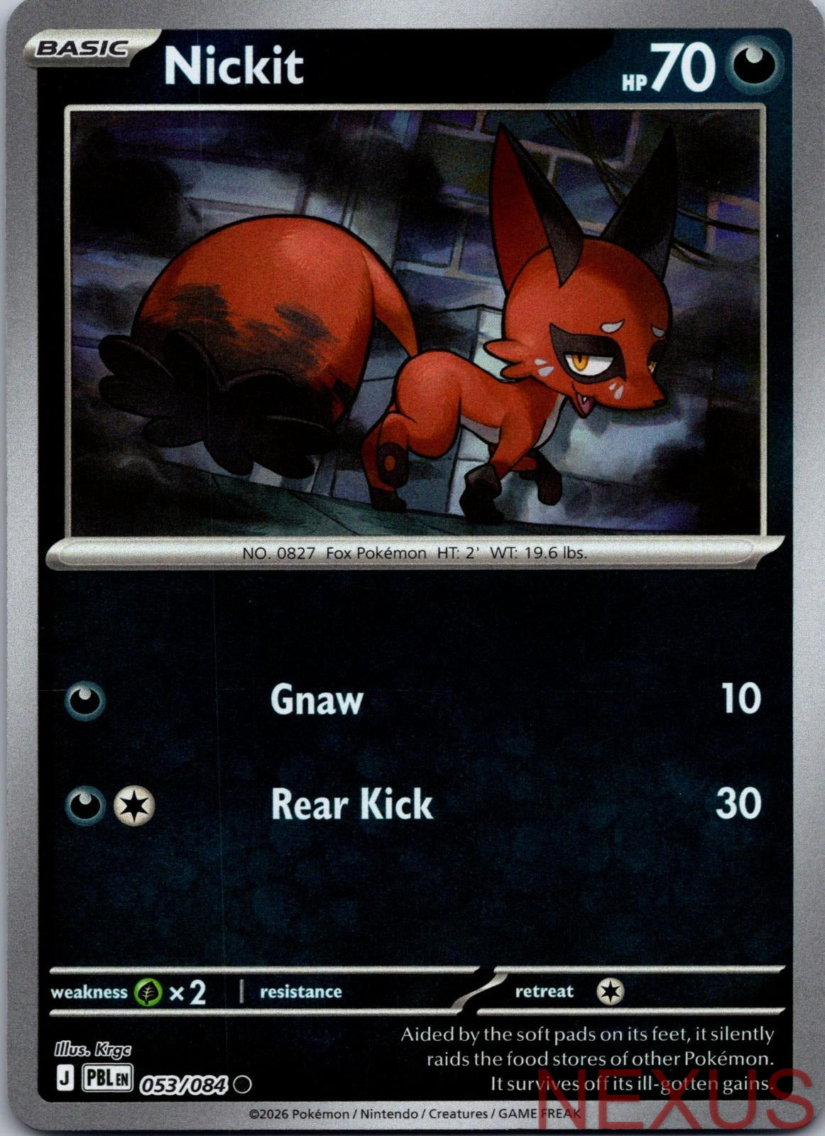 Nickit 053/084 Common Reverse Holo Near Mint