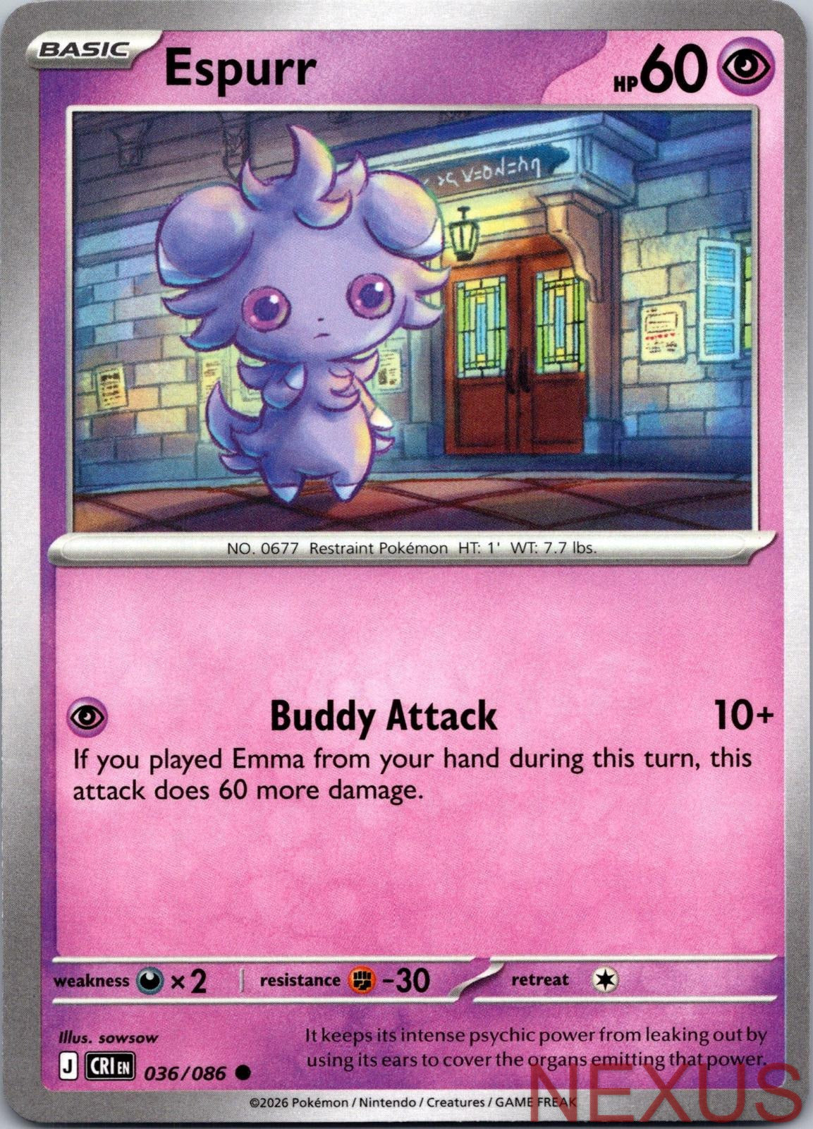 Espurr 036/086 Common Near Mint