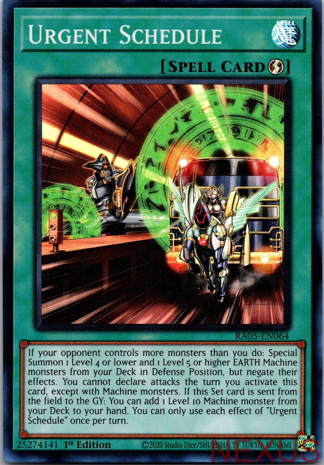 Urgent Schedule RA05-EN064 Super Rare 1st Edition Near Mint