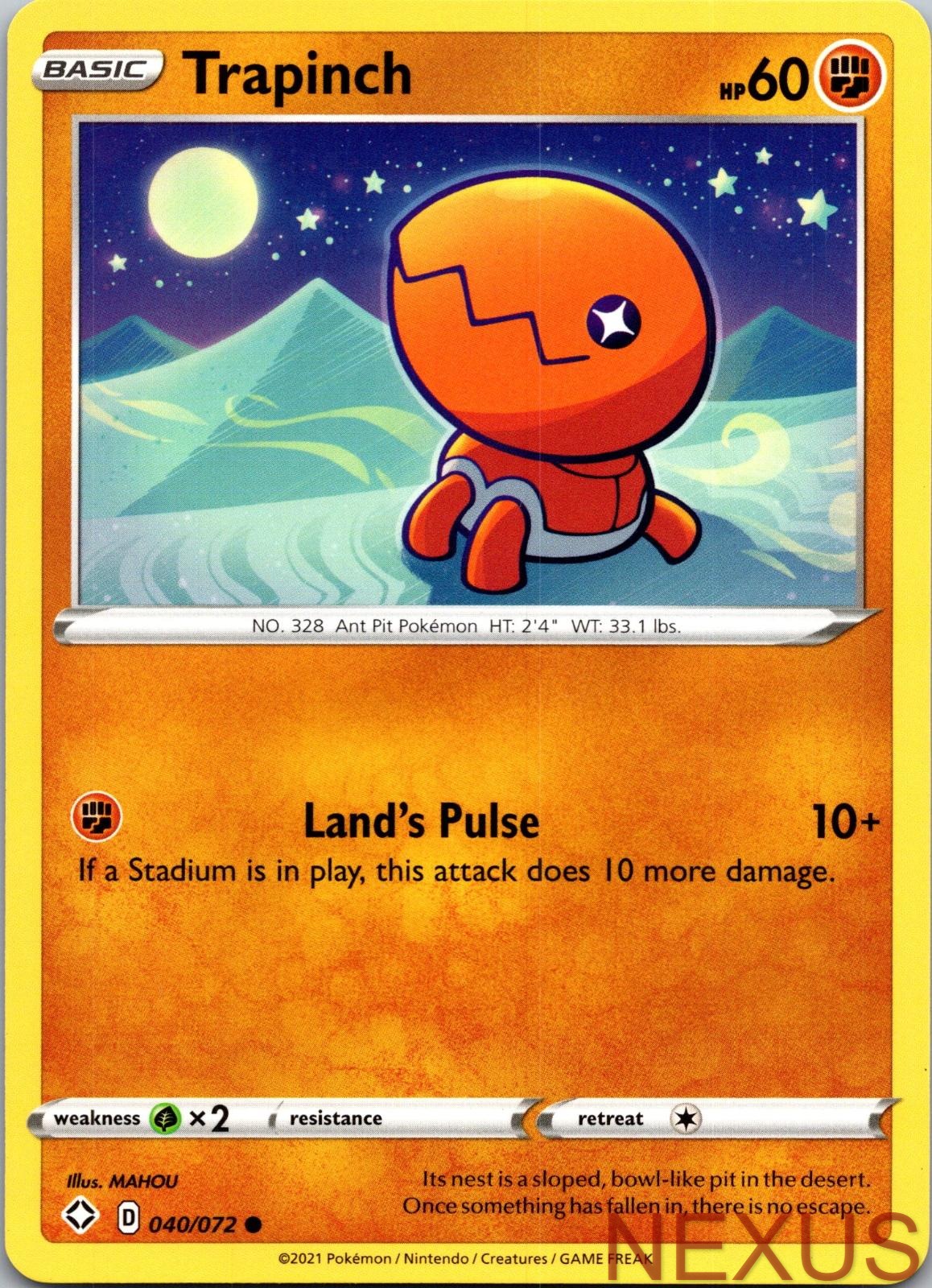 Trapinch 040/072 Common Near Mint