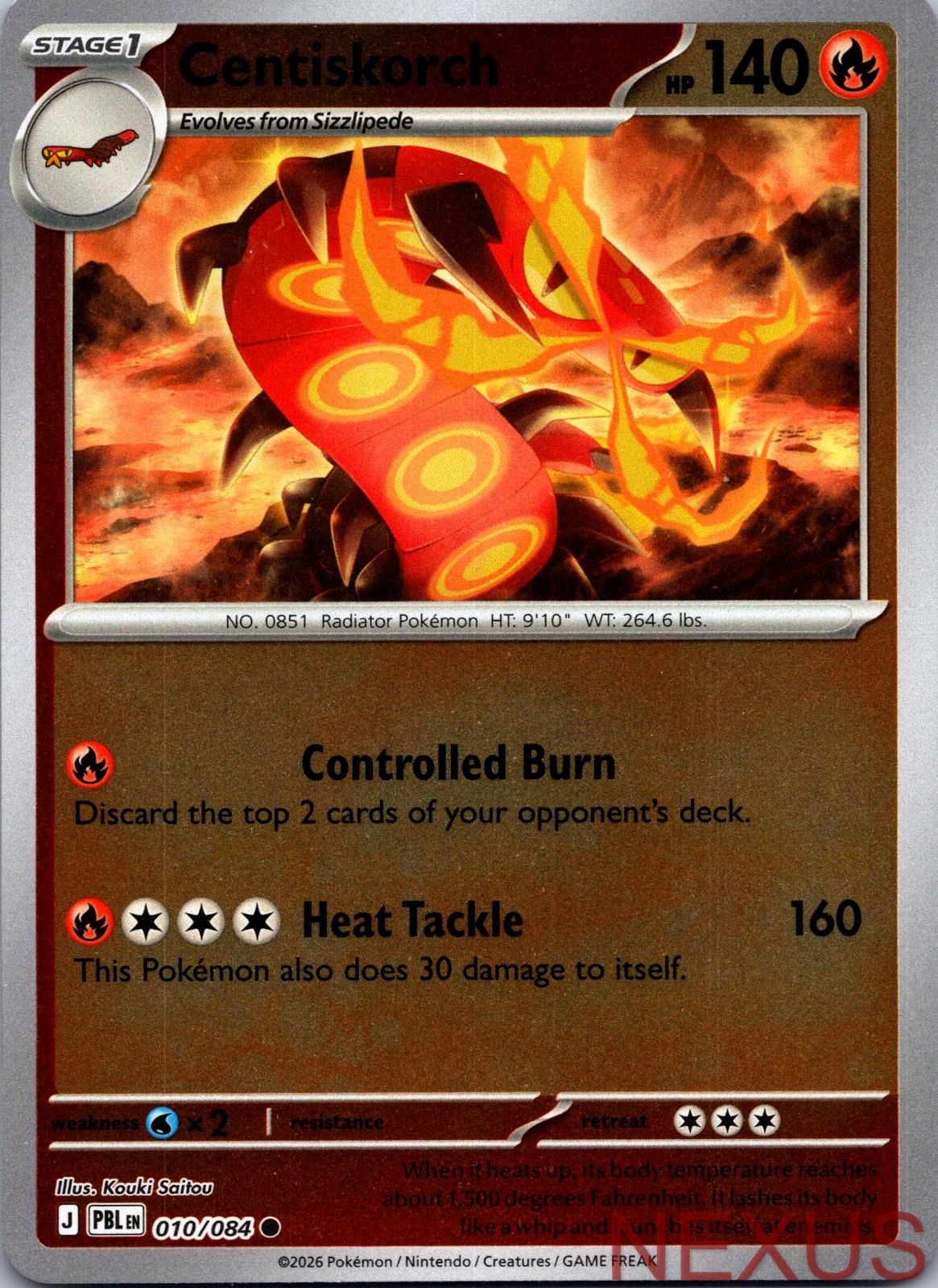 Centiskorch 010/084 Common Reverse Holo Near Mint