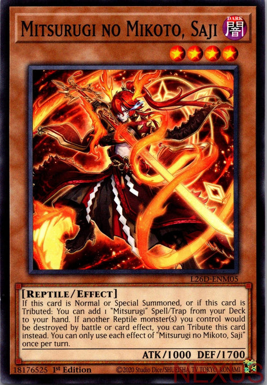 Mitsurugi no Mikoto, Saji L26D-ENM05 Legendary Modern Decks 2026 1st Edition NM