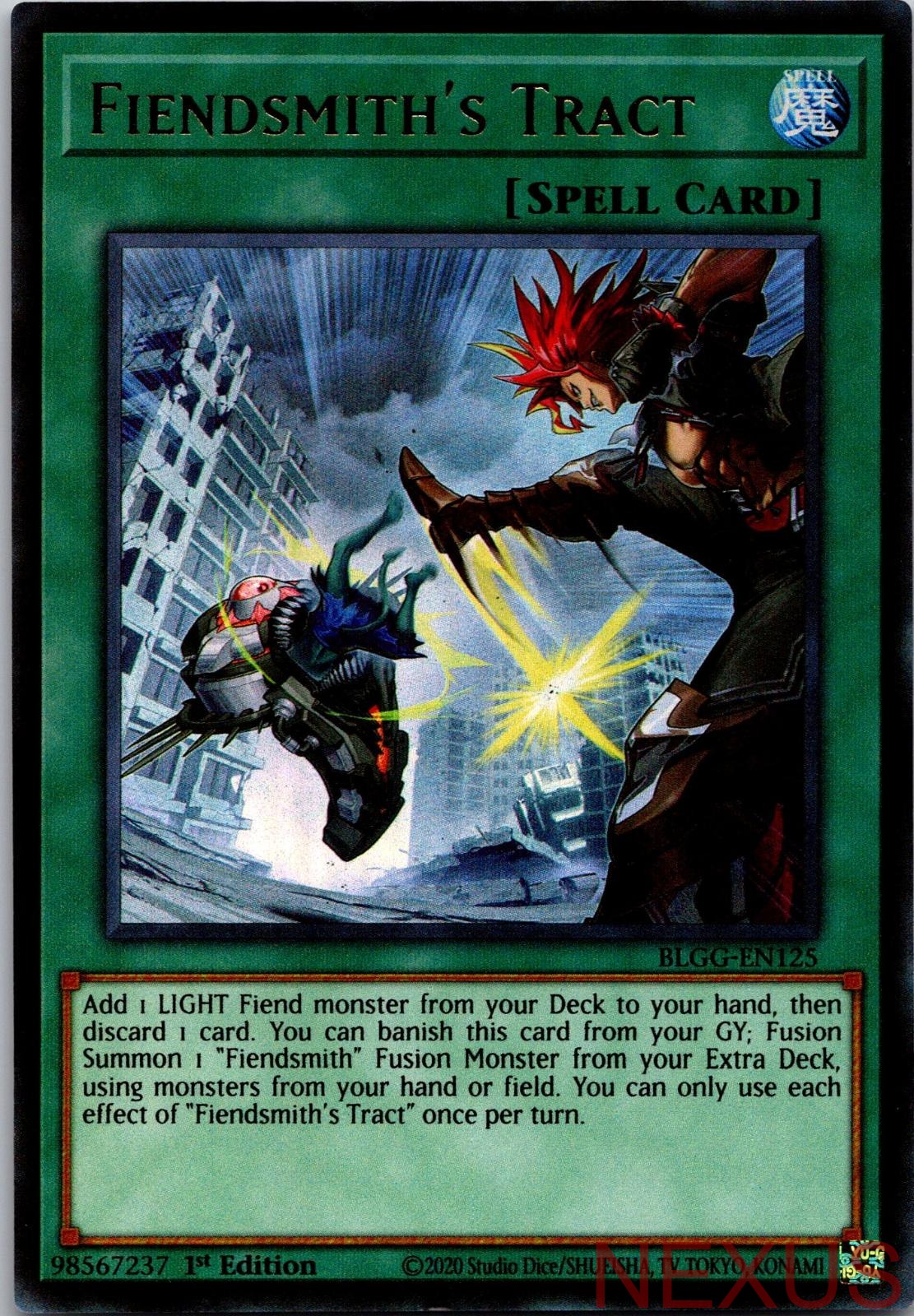 Fiendsmith's Tract BLGG-EN125 Battles of Legend: Glorious Gallery 1st Edition NM