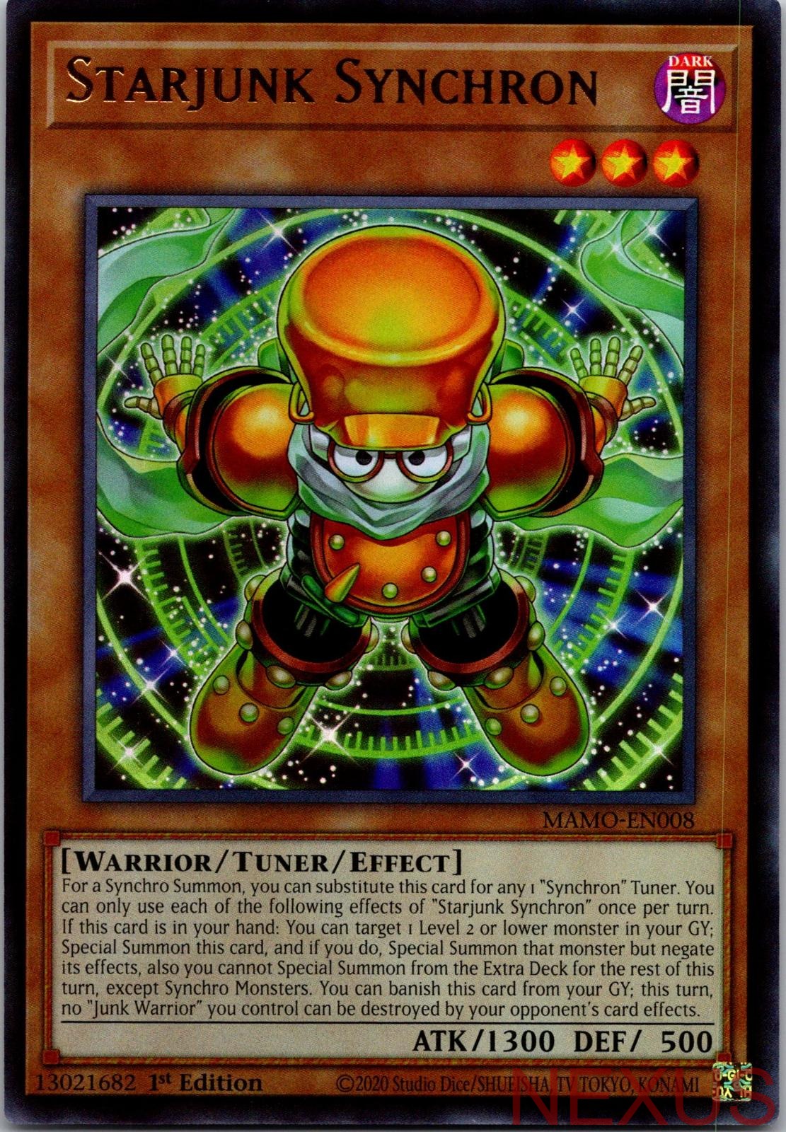 Starjunk Synchron MAMO-EN008 Magnificent Monsters Yu-Gi-Oh 1st Edition NM