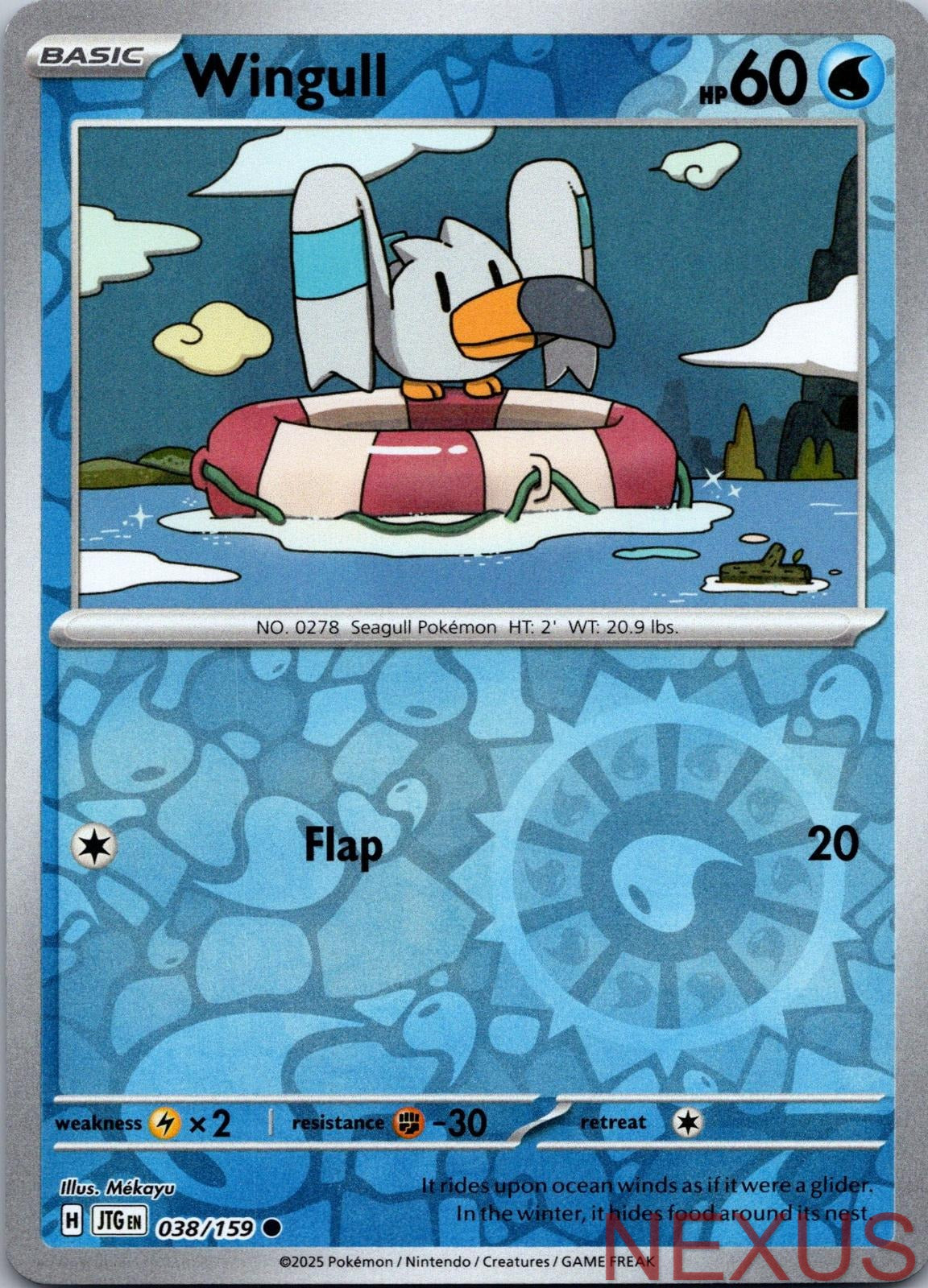 Wingull 038/159 Common Reverse Holo Near Mint