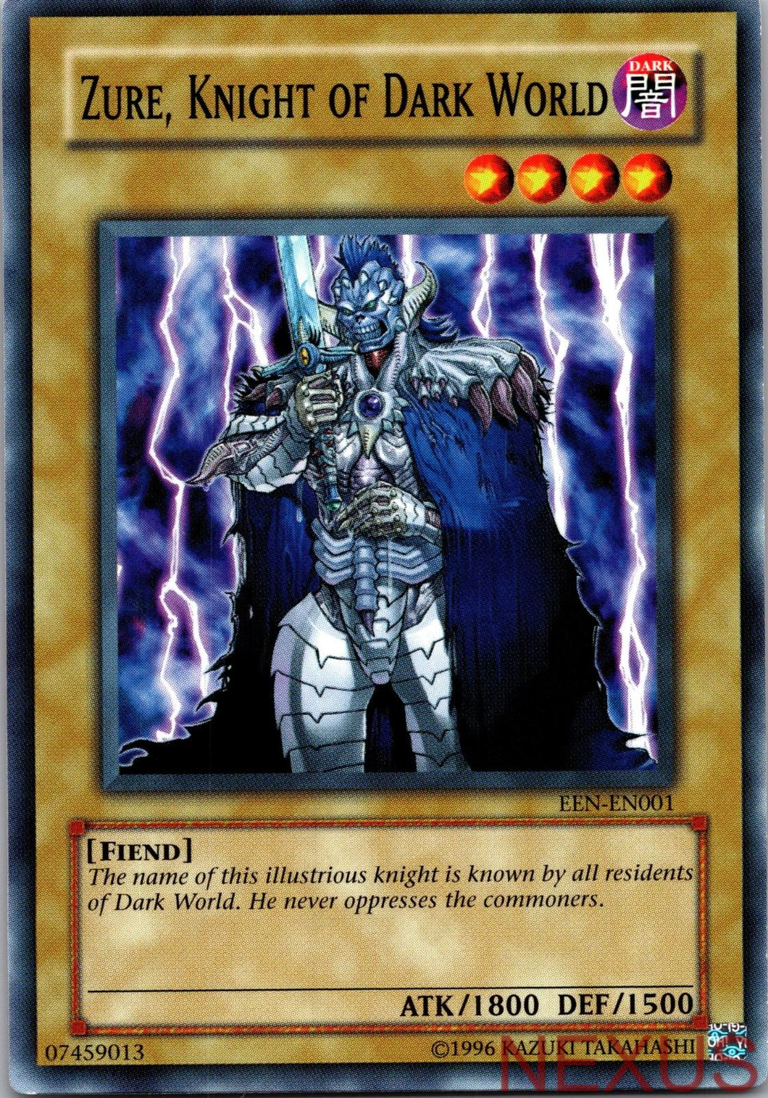 Zure, Knight of Dark World EEN-EN001 Common Unlimited Lightly Played