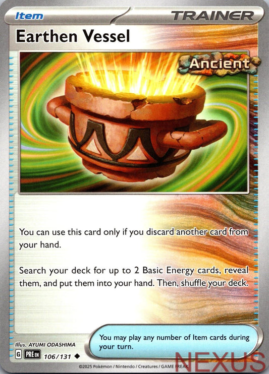Earthen Vessel 106/131 Uncommon Prismatic Evolutions Near Mint
