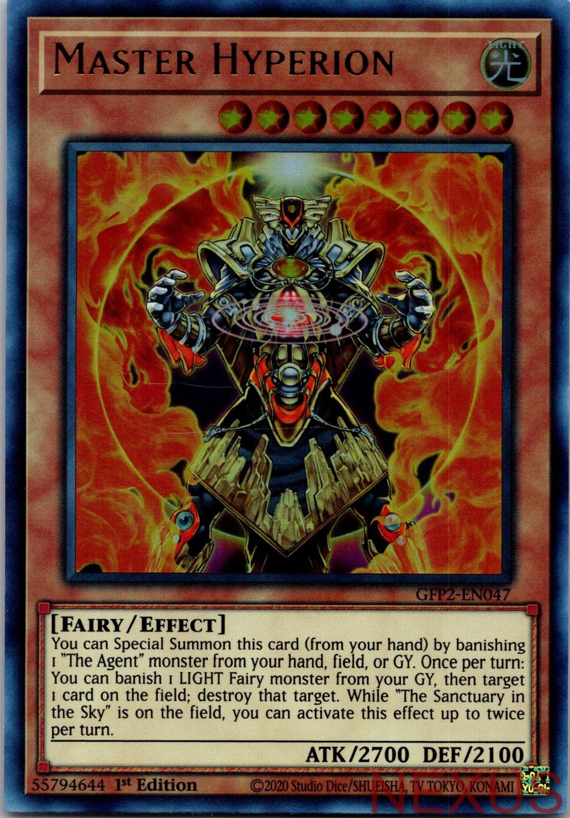 Master Hyperion GFP2-EN047 Ultra Rare 1st Edition Near Mint