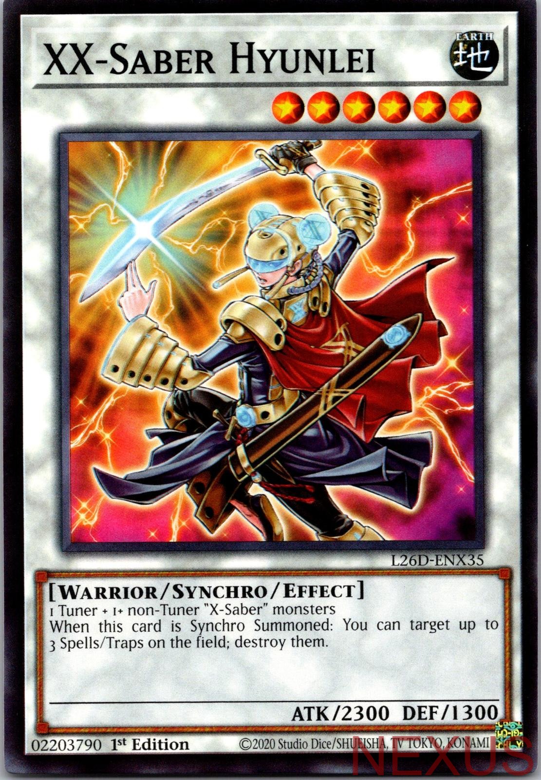 XX-Saber Hyunlei L26D-ENX35 Common Legendary Modern Decks 2026 1st Edition NM