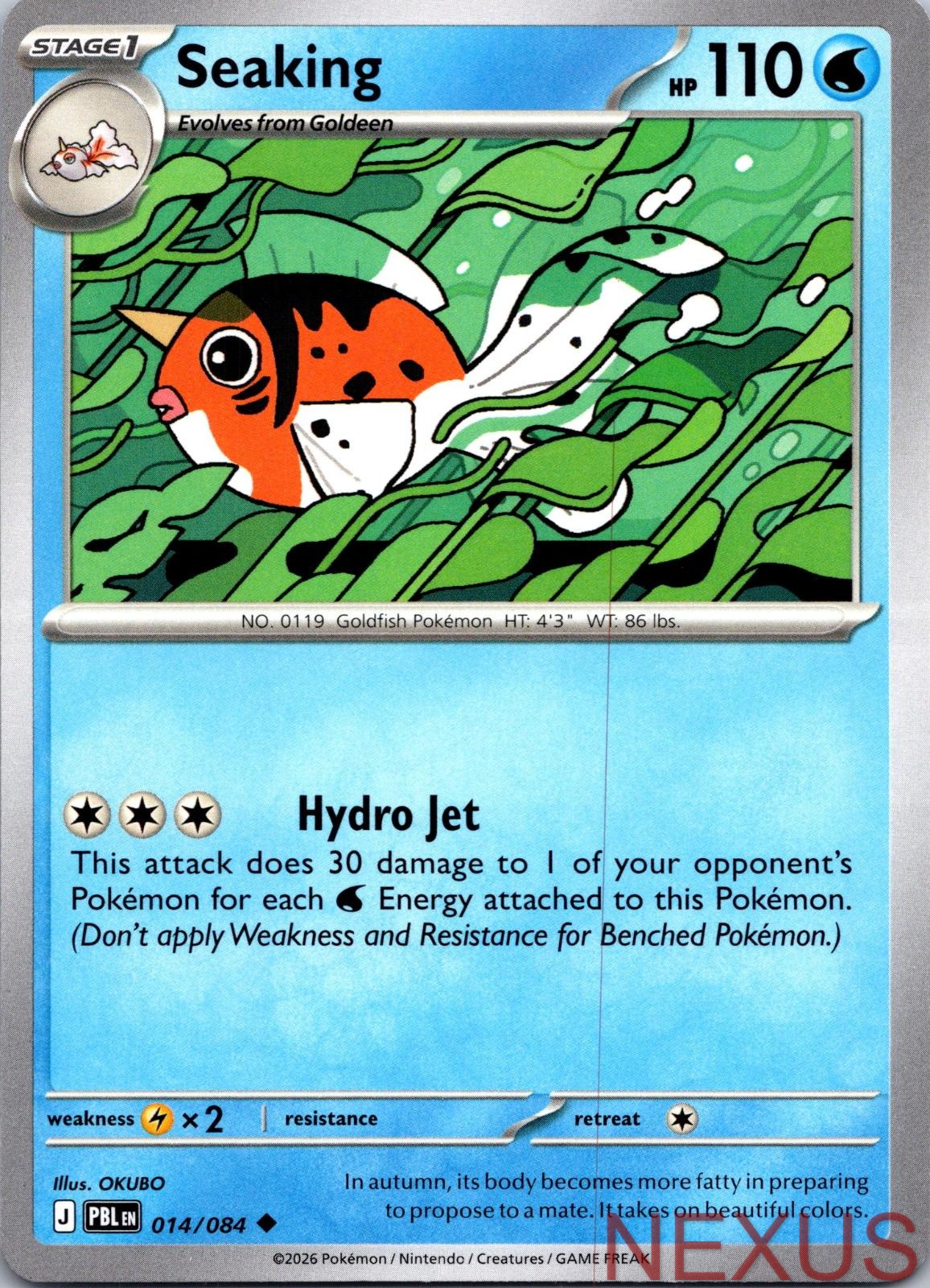 Seaking 014/084 Uncommon Near Mint