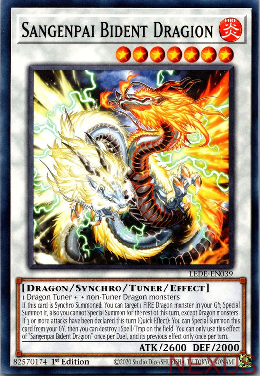 Sangenpai Bident Dragion LEDE-EN039 Common Legacy of Destruction 1st Edition NM