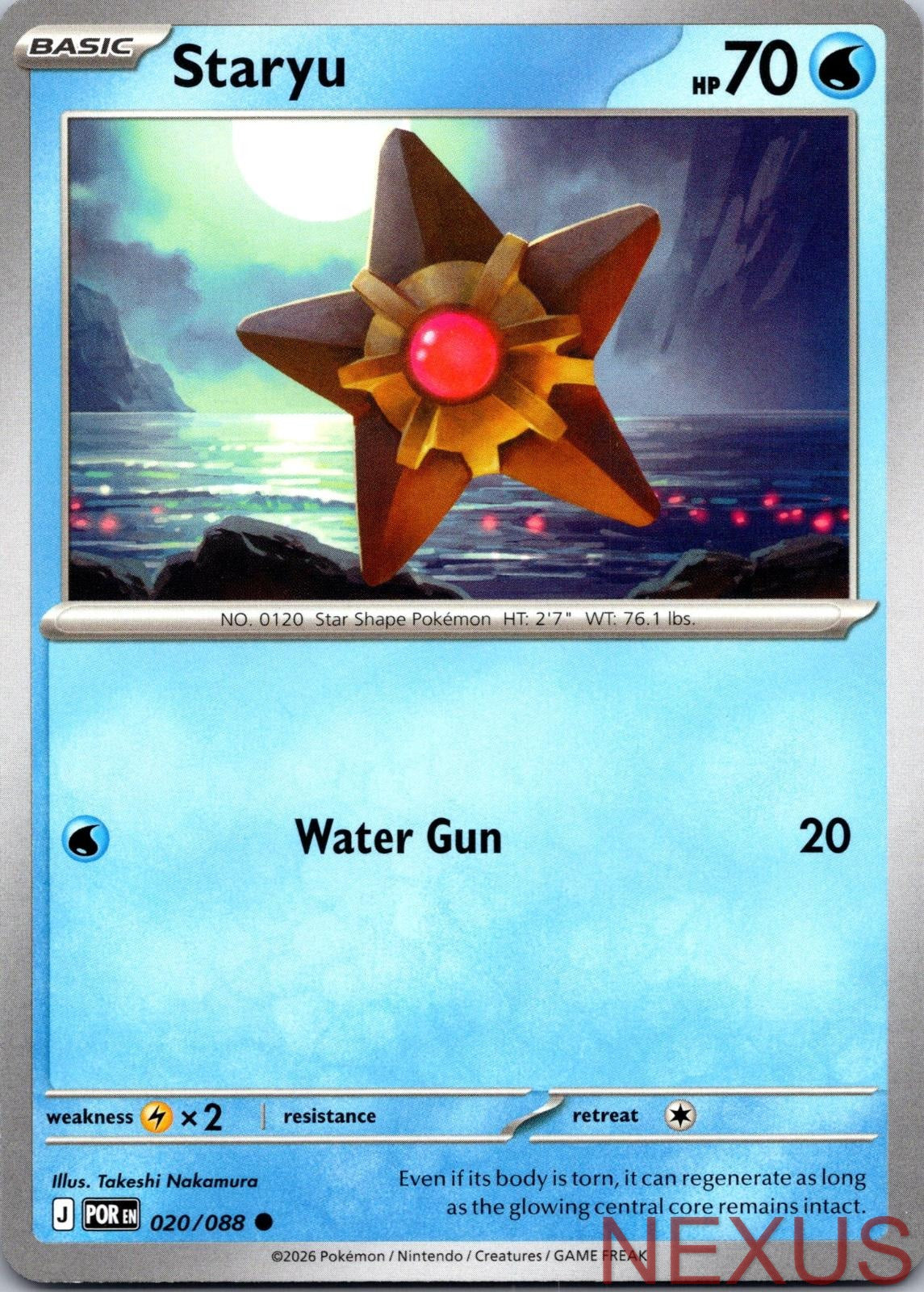 Staryu 020/088 Common Near Mint
