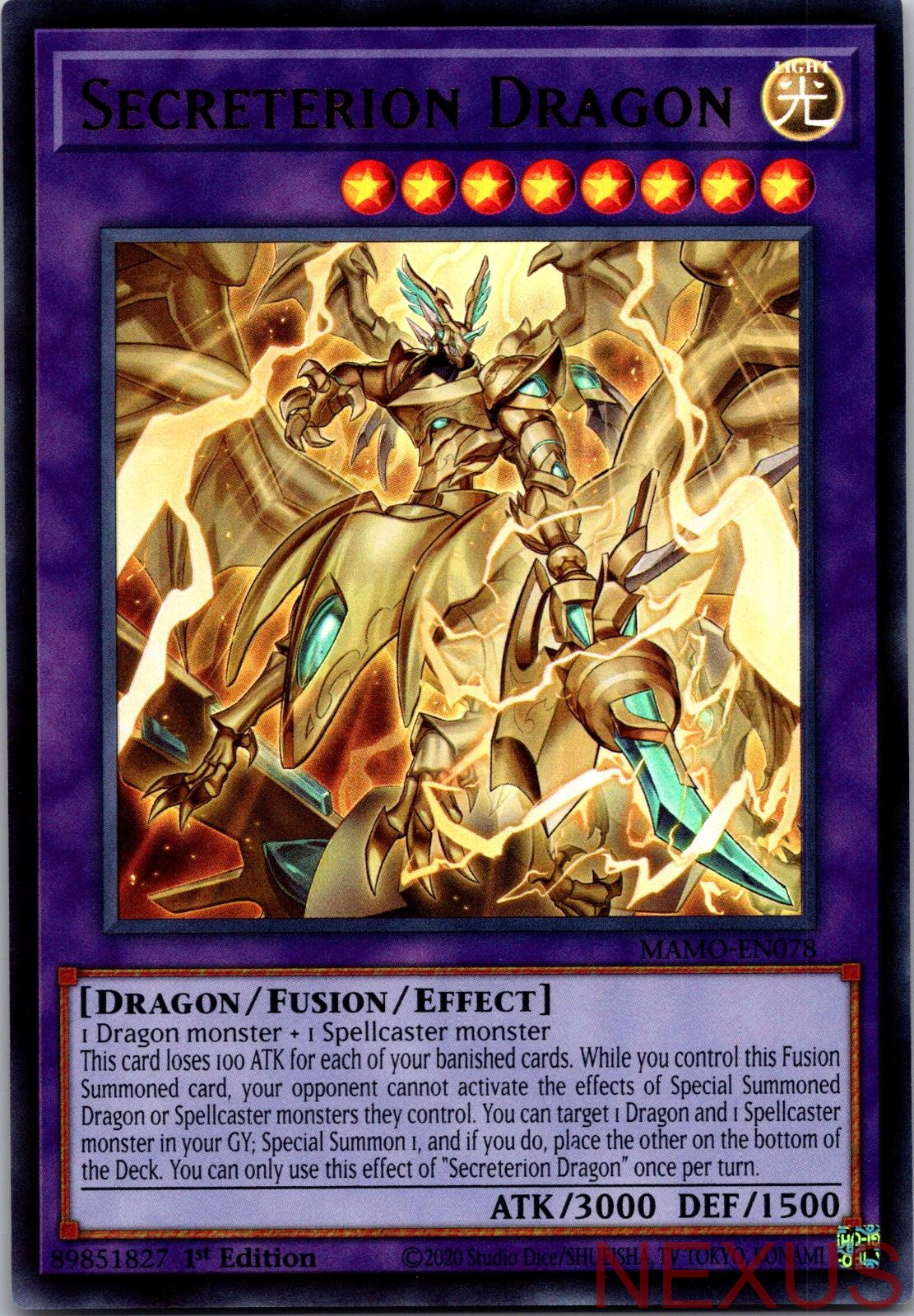 Secreterion Dragon MAMO-EN078 Ultra Rare 1st Edition Near Mint