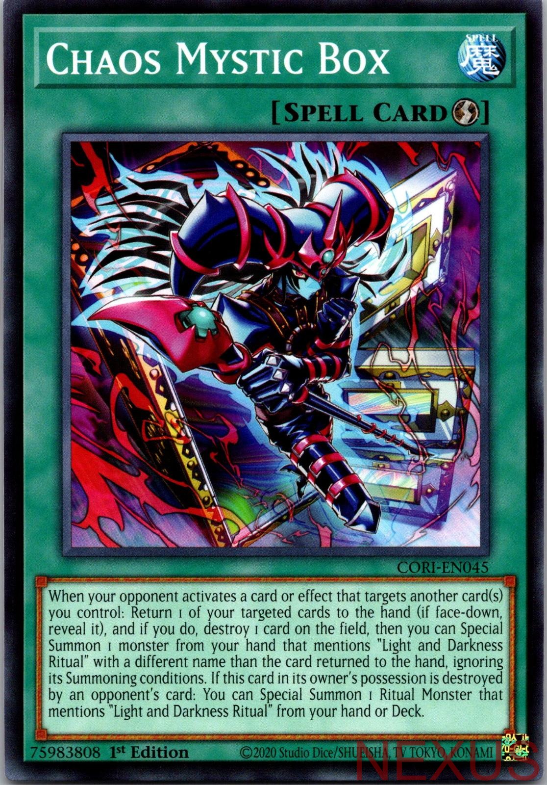 Chaos Mystic Box CORI-EN045 Common / Short Print 1st Edition Near Mint
