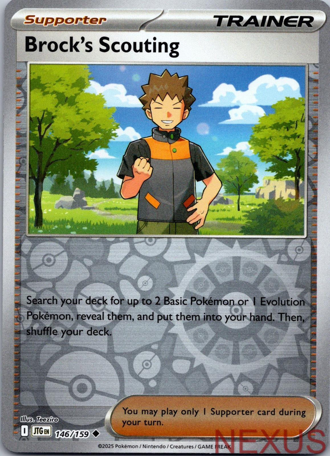 Brock's Scouting 146/159 Uncommon Reverse Holo Near Mint