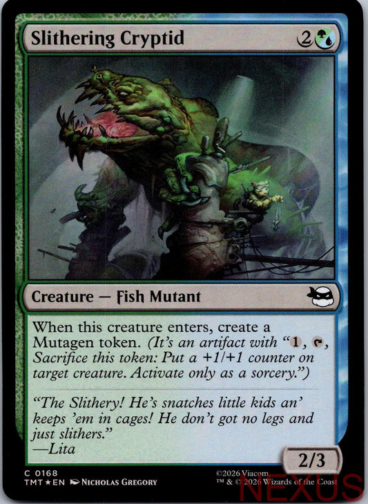 Slithering Cryptid 0168 Common Teenage Mutant Ninja Turtles Foil Near Mint