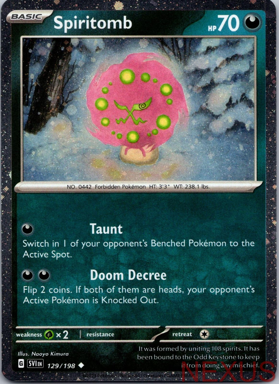 Spiritomb (Cosmos Holo) 129/198 Uncommon Near Mint