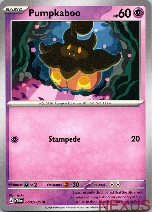 Pumpkaboo 040/086 Common Near Mint
